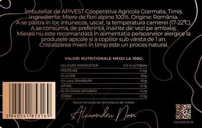 Miere de Flori Alpine Apivest 270g