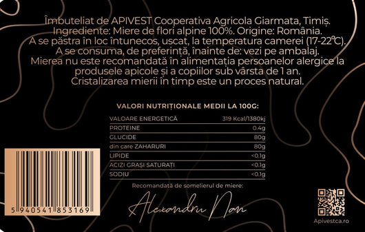 Miere de Flori Alpine Apivest 270g
