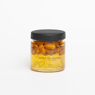 Miere de Salcâm cu Migdale Apivest MIEREplus 270g – Miere Naturală cu Migdale