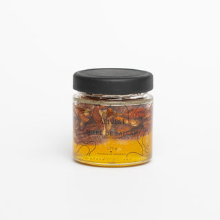 Miere de Salcâm cu Nuci Pecan Apivest MIEREplus 270g – Miere Naturală Premium