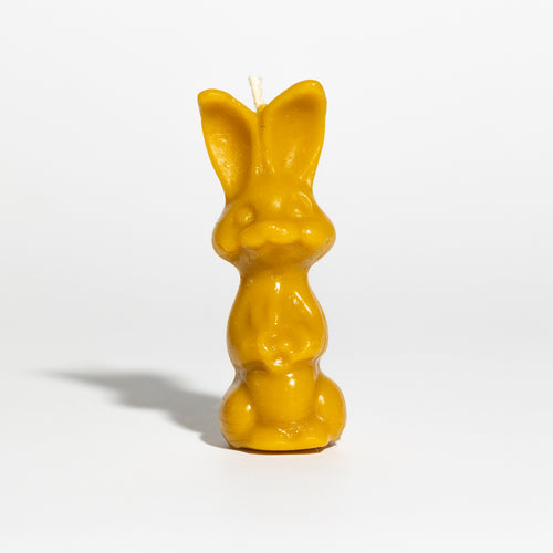 Lumânare Iepuraș Subțire din Ceară de Albine – Design Elegant | Apivest