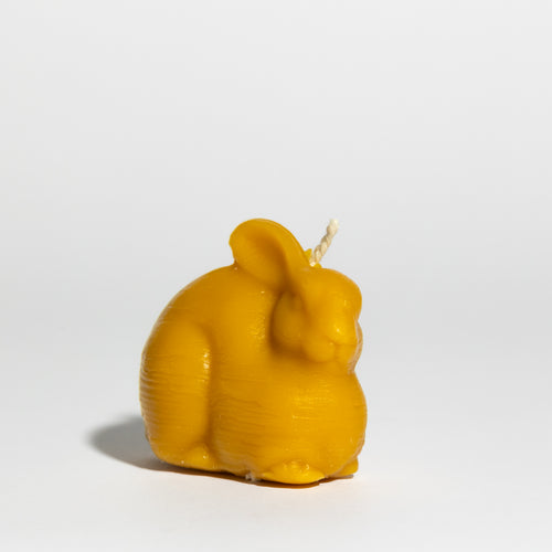 Lumânare Iepuraș Mic Decorativ din Ceară de Albine – Design Delicat | Apivest