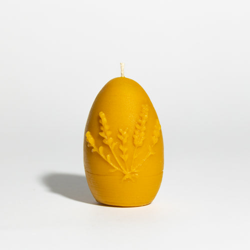 Lumânare Ou cu Lavandă din Ceară de Albine – Relaxare Naturală | Apivest