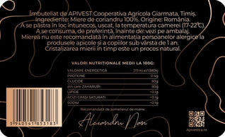 Miere de Coriandru Apivest 450g