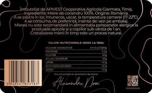 Miere de Coriandru Apivest 450g