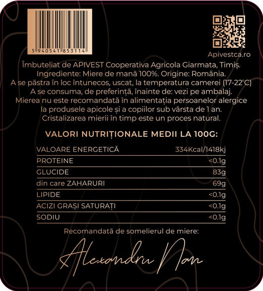 Miere de Mană Apivest 900g