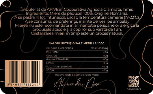 Miere de Păducel Apivest 450g