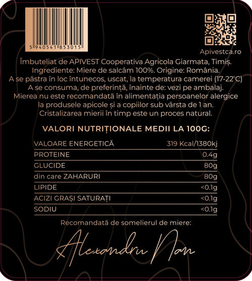 Miere de Salcâm Apivest 670g