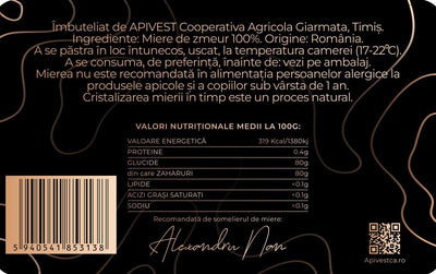 Miere de Zmeur Apivest 450g