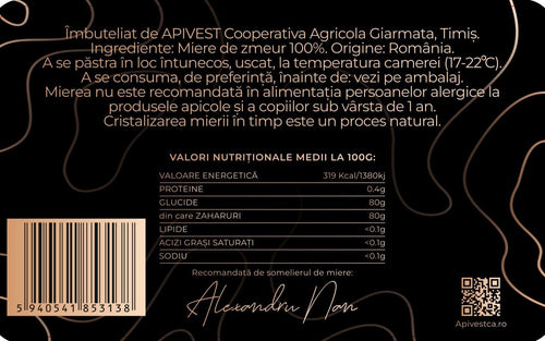 Miere de Zmeur Apivest 450g